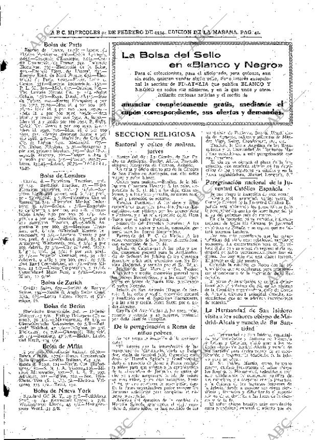 ABC MADRID 21-02-1934 página 41