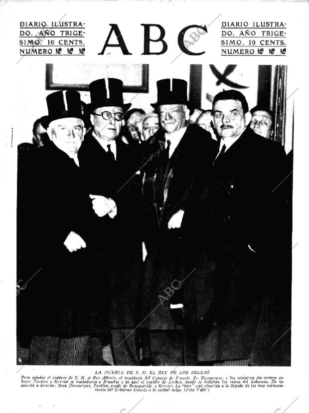 ABC MADRID 22-02-1934 página 1