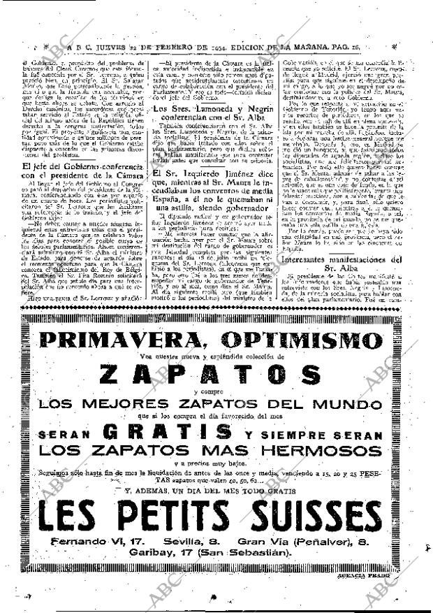 ABC MADRID 22-02-1934 página 16