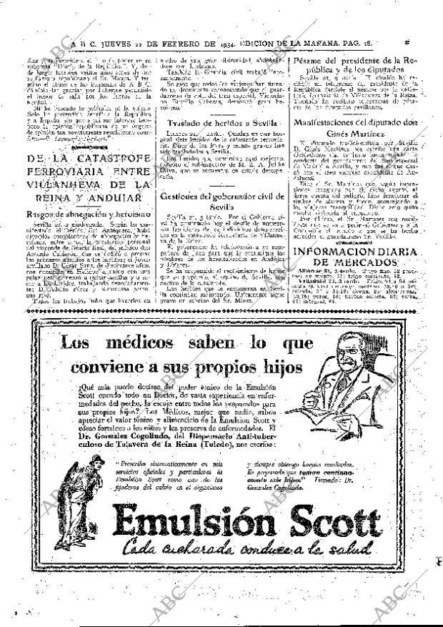ABC MADRID 22-02-1934 página 18