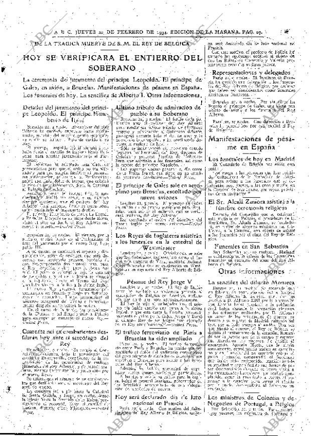 ABC MADRID 22-02-1934 página 27