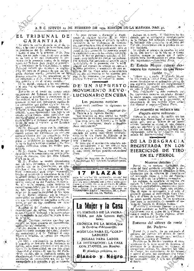 ABC MADRID 22-02-1934 página 31