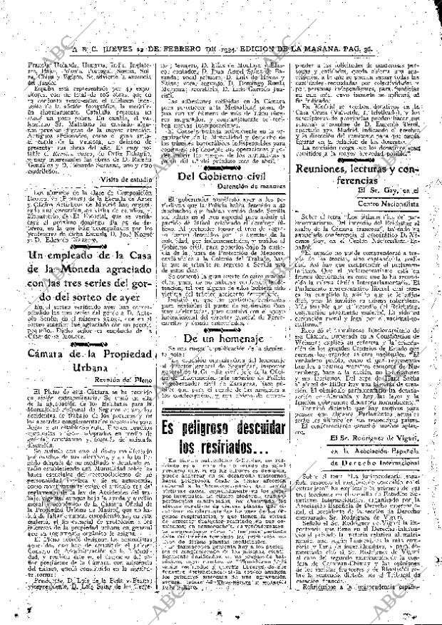 ABC MADRID 22-02-1934 página 36