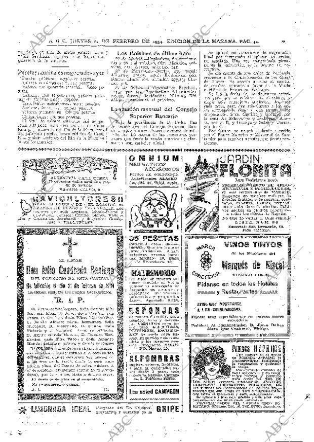 ABC MADRID 22-02-1934 página 44
