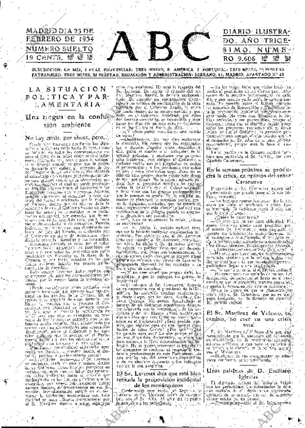 ABC MADRID 23-02-1934 página 15