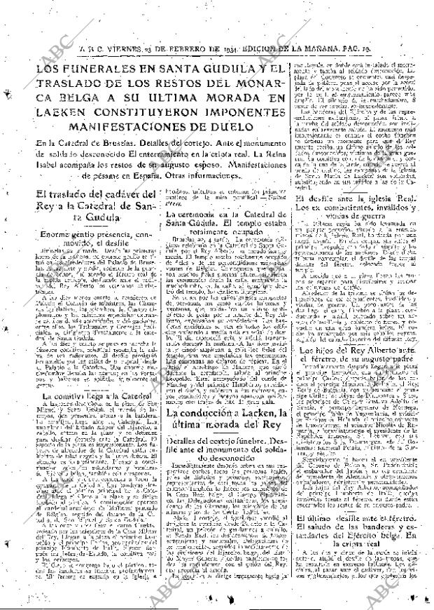 ABC MADRID 23-02-1934 página 19