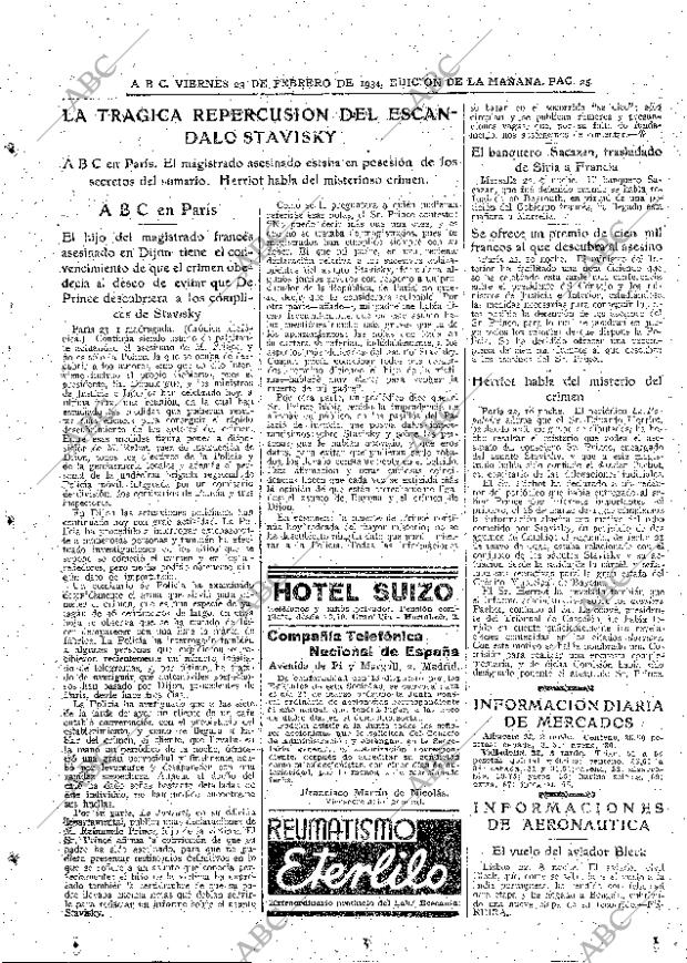 ABC MADRID 23-02-1934 página 25