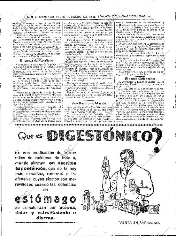 ABC SEVILLA 25-02-1934 página 22