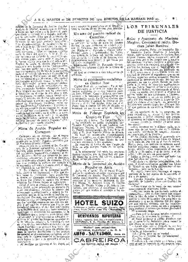ABC MADRID 27-02-1934 página 27