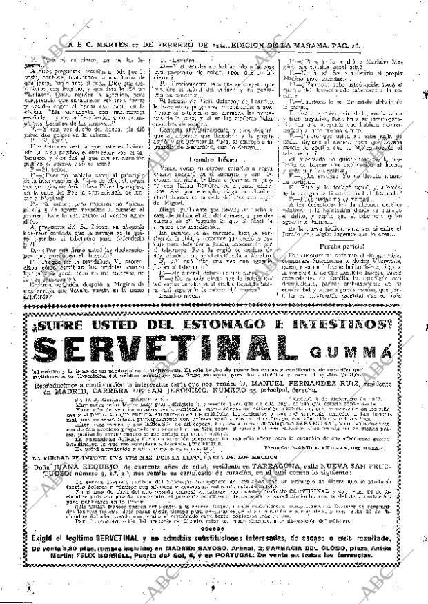 ABC MADRID 27-02-1934 página 28