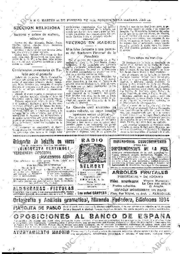 ABC MADRID 27-02-1934 página 44