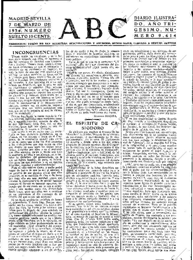 ABC SEVILLA 07-03-1934 página 1