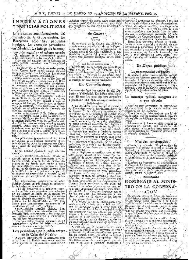 ABC MADRID 15-03-1934 página 13