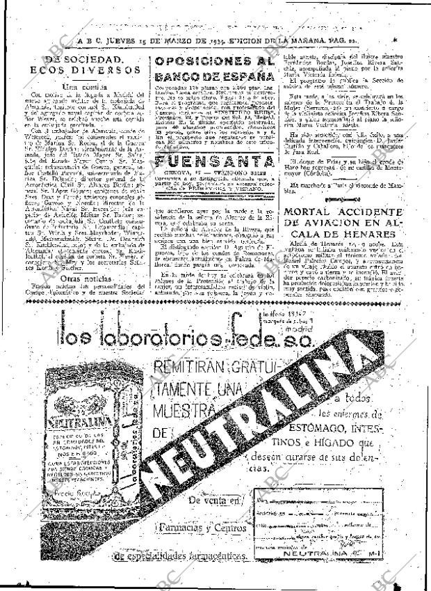 ABC MADRID 15-03-1934 página 22