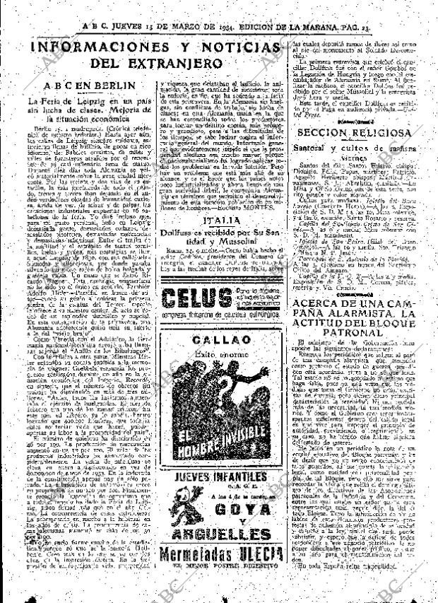 ABC MADRID 15-03-1934 página 23