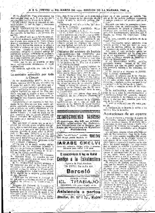 ABC MADRID 15-03-1934 página 9