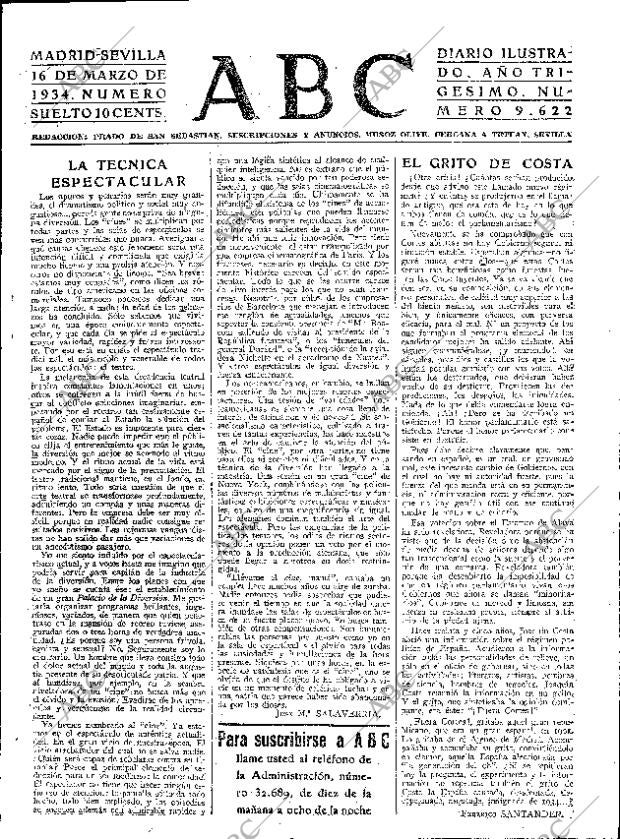 ABC SEVILLA 16-03-1934 página 1