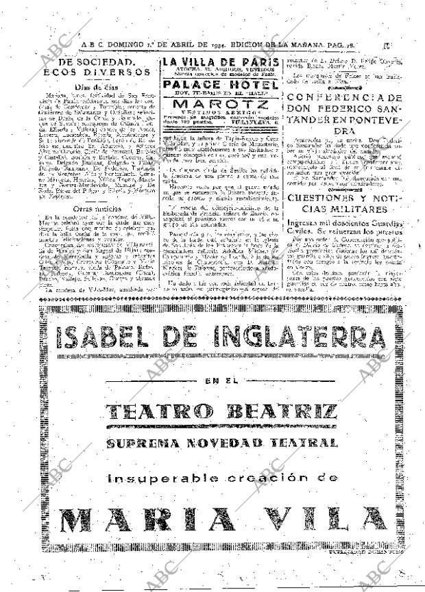 ABC MADRID 01-04-1934 página 28