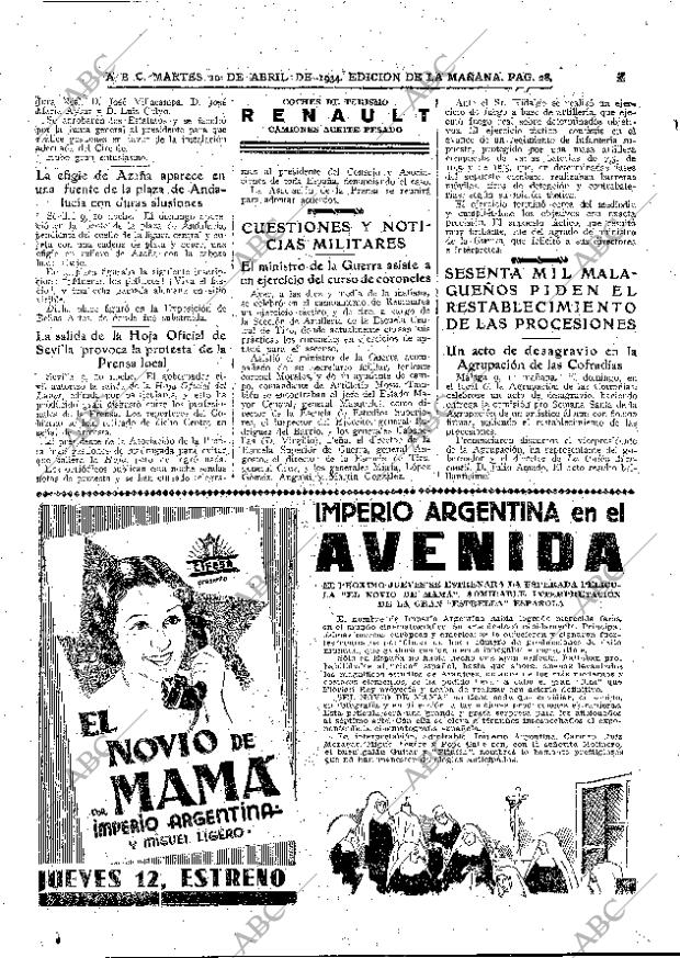 ABC MADRID 10-04-1934 página 28