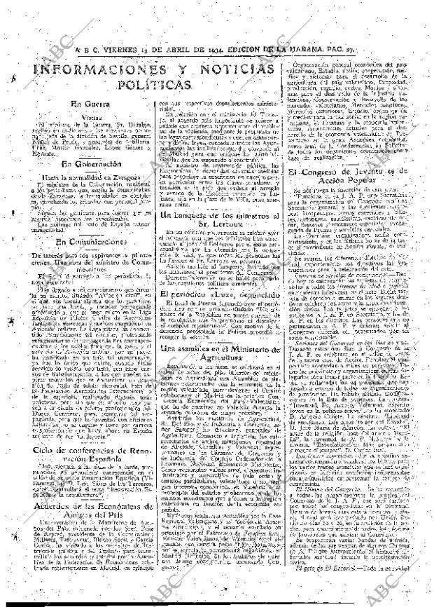 ABC MADRID 13-04-1934 página 27