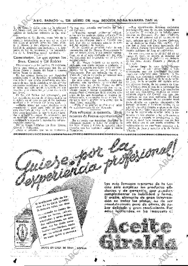 ABC MADRID 14-04-1934 página 16