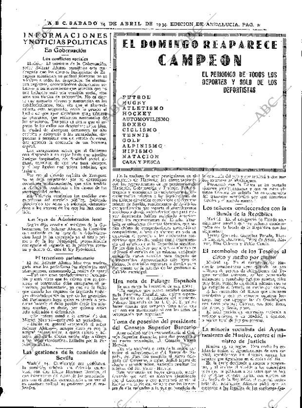 ABC SEVILLA 14-04-1934 página 25
