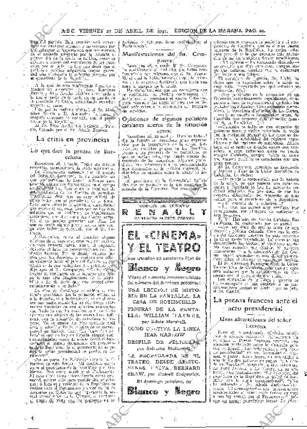 ABC MADRID 27-04-1934 página 22
