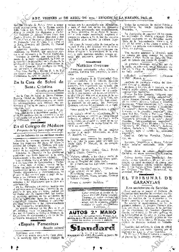 ABC MADRID 27-04-1934 página 38