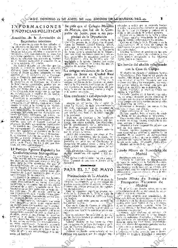 ABC MADRID 29-04-1934 página 33