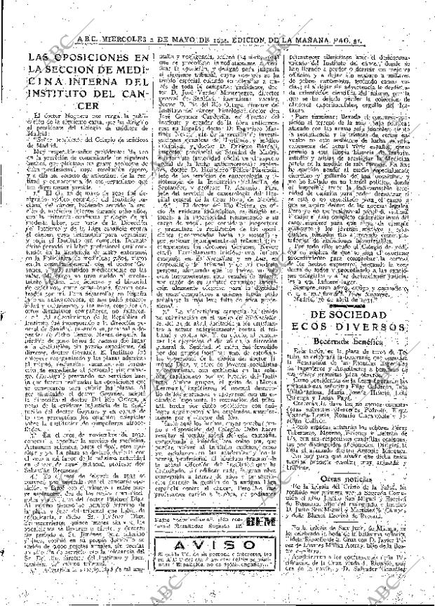 ABC MADRID 02-05-1934 página 31