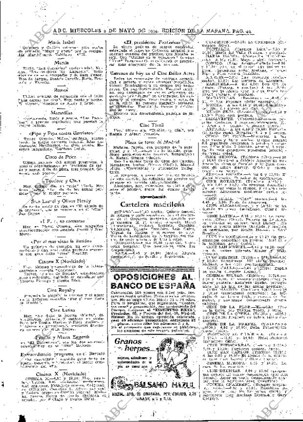 ABC MADRID 02-05-1934 página 49