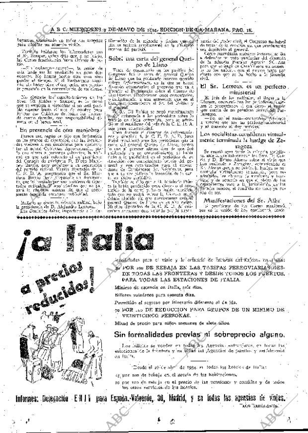 ABC MADRID 09-05-1934 página 18