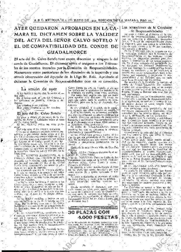 ABC MADRID 09-05-1934 página 21