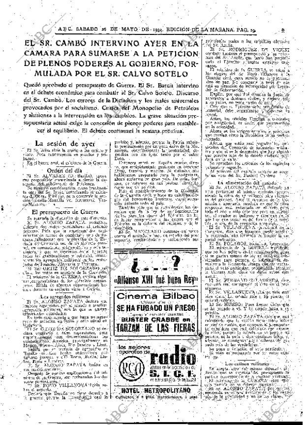 ABC MADRID 26-05-1934 página 19