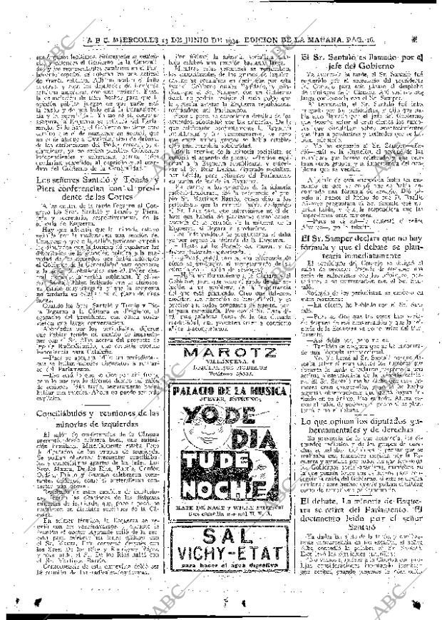 ABC MADRID 13-06-1934 página 16