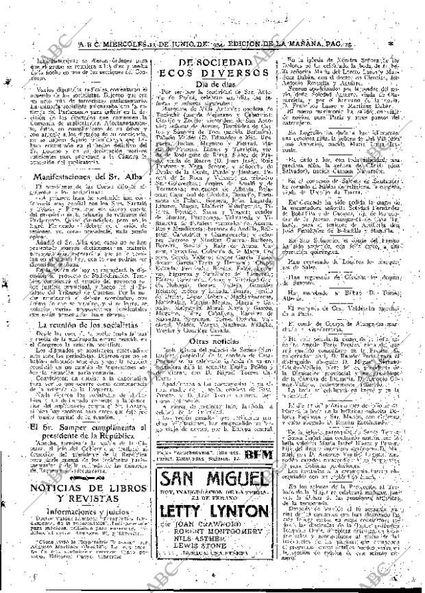 ABC MADRID 13-06-1934 página 19