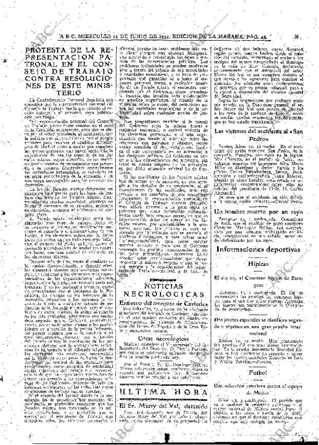 ABC MADRID 13-06-1934 página 45