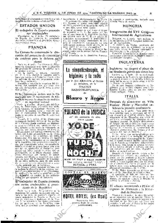 ABC MADRID 15-06-1934 página 34