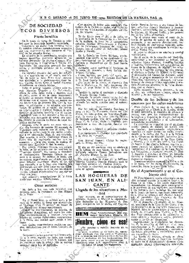 ABC MADRID 16-06-1934 página 38