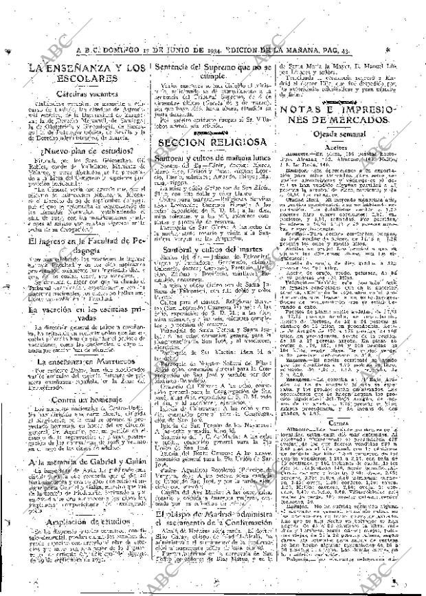 ABC MADRID 17-06-1934 página 43