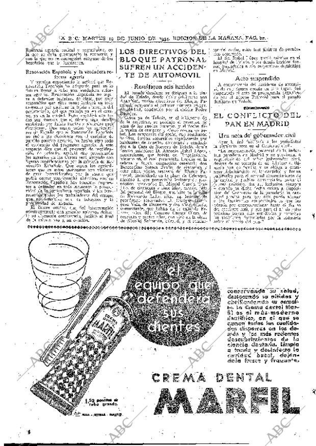 ABC MADRID 19-06-1934 página 20