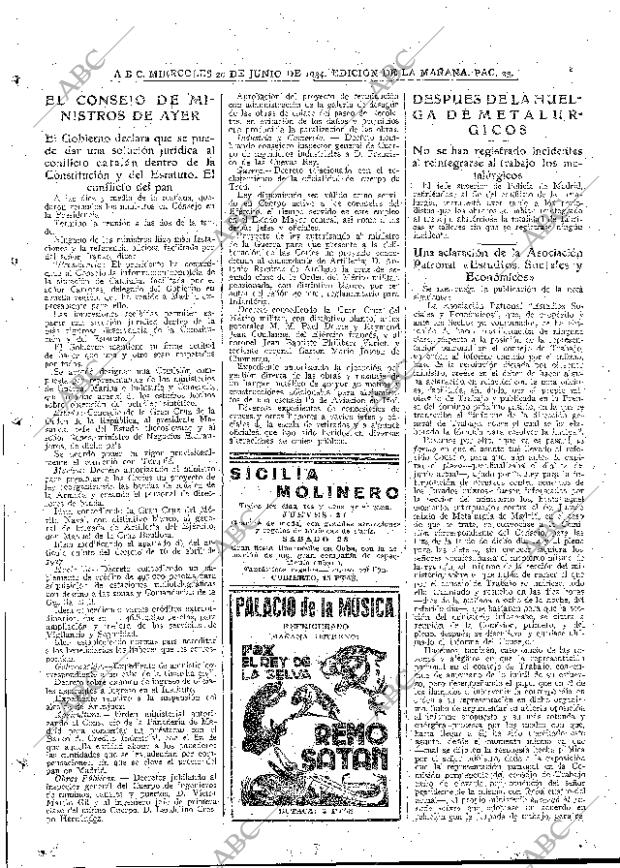 ABC MADRID 20-06-1934 página 23