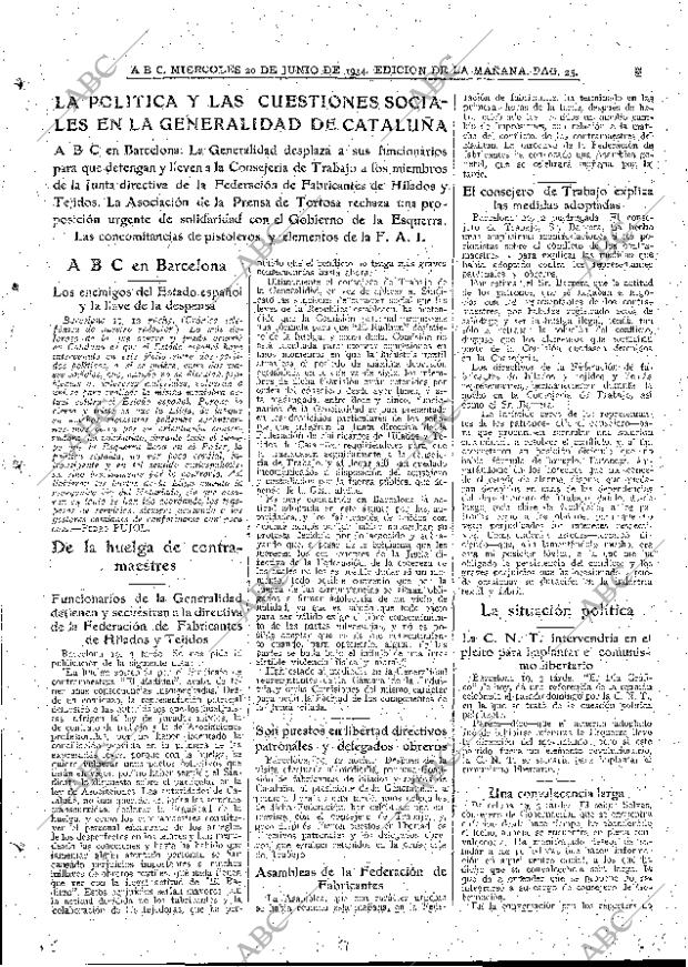ABC MADRID 20-06-1934 página 25