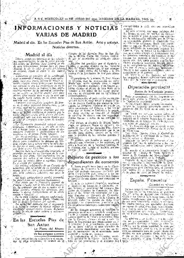 ABC MADRID 20-06-1934 página 33