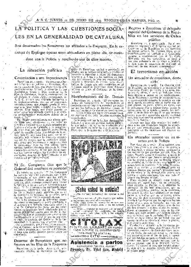 ABC MADRID 21-06-1934 página 27