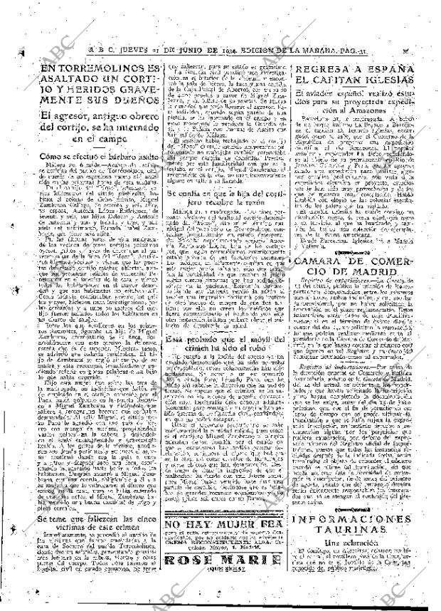 ABC MADRID 21-06-1934 página 31