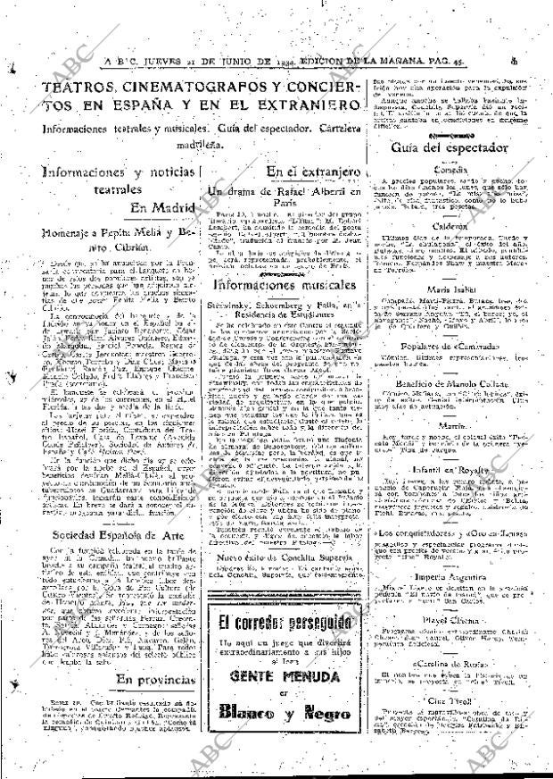 ABC MADRID 21-06-1934 página 45