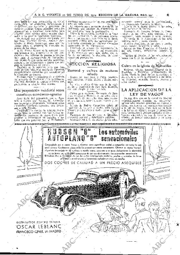 ABC MADRID 22-06-1934 página 22