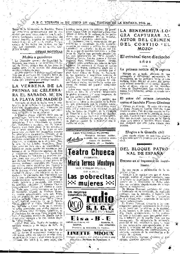 ABC MADRID 22-06-1934 página 34