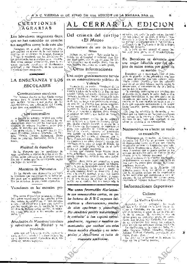 ABC MADRID 22-06-1934 página 42